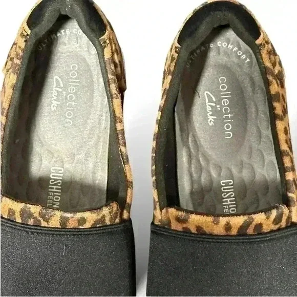 Clarks Pawley Wes Sneaker, Leopard Print Suede, Womens Size 7 **Like New** - Picture 8 of 10